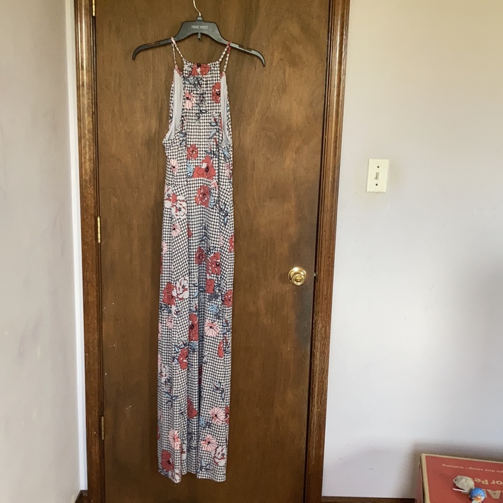 Relist8/8❌Candie’s front slit halter print maxi dress w keyhole XL jr - Picture 9 of 16